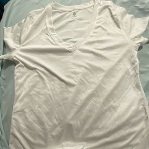 New C9 Champion L white workout short sleeve top